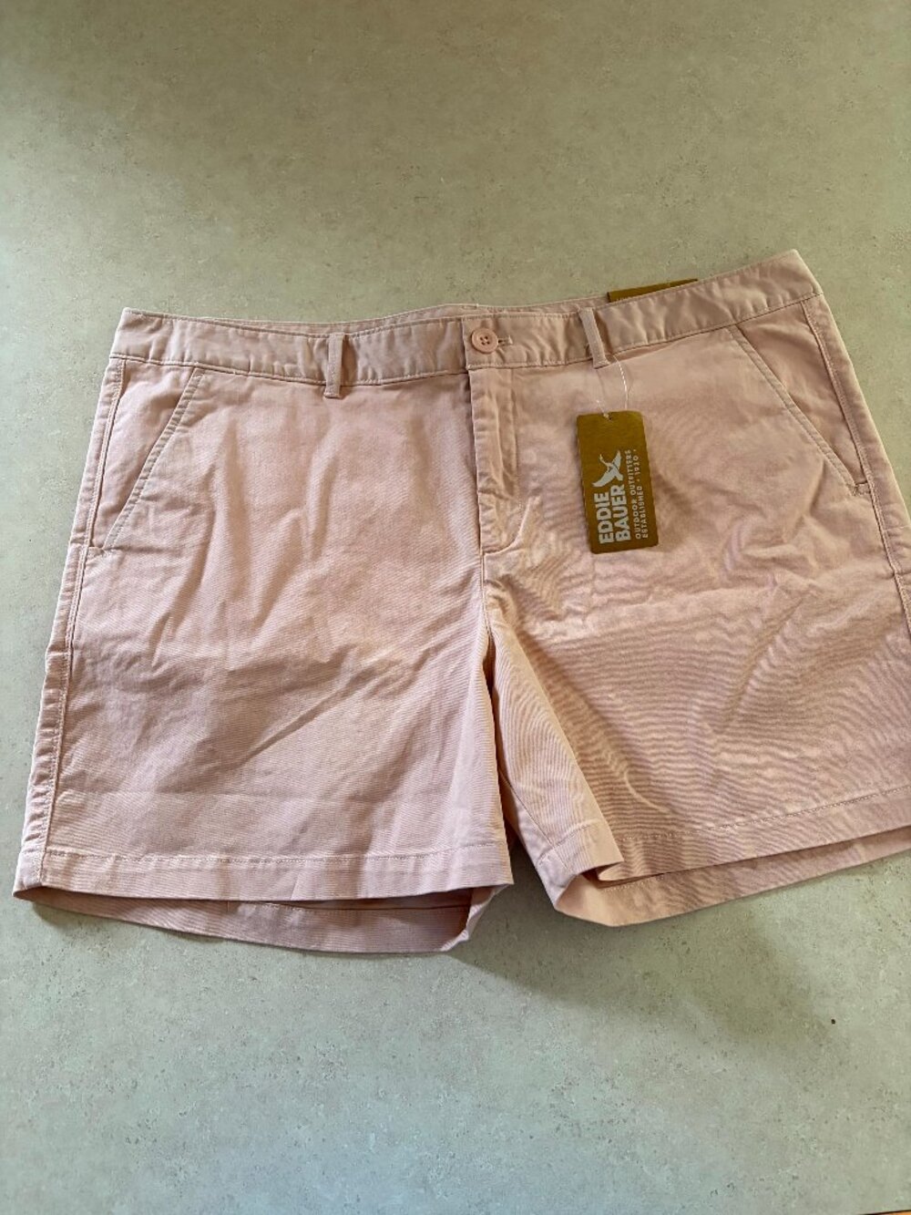 NWT Eddie Bauer Shorts 16 Womens Pink Legend Wash Stretch Willit